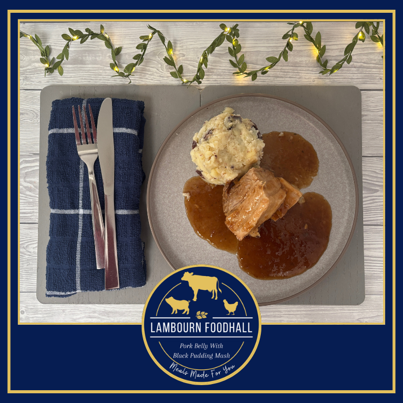 Braised Pork Belly With Black Pudding Mash - **NEW**